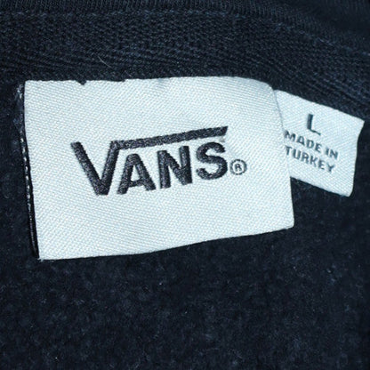 Vans Mens Black Pullover Hoodie L Regular Fit Fleece Skate Style