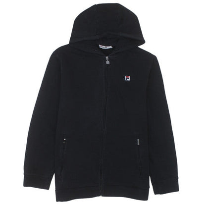 Fila Mens Black XL Full Zip Hoodie Cotton Blend Sportswear