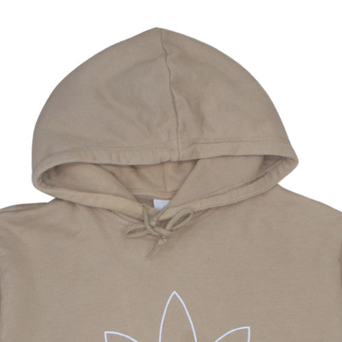 adidas Men Beige Short Sleeve Pullover Hoodie Size L Regular Fit