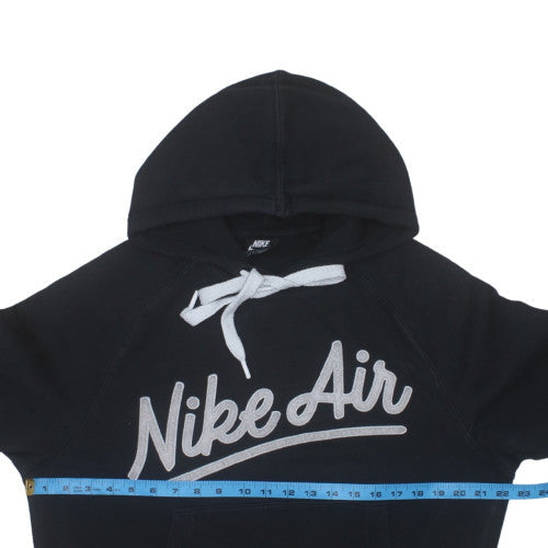 Nike Women's Black Small Pullover Hoodie with Logo Print