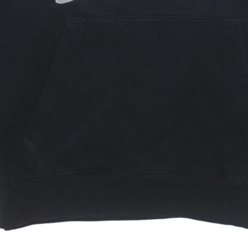 Nike Women's Black Small Pullover Hoodie with Logo Print