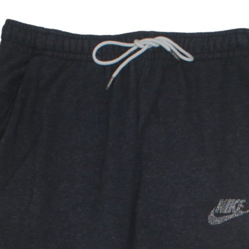 Nike Men's Black Jogger Trousers L Fleece Elastic Waist Cuffed Pockets
