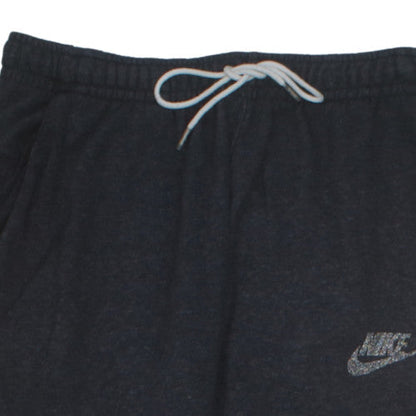 Nike Men's Black Jogger Trousers L Fleece Elastic Waist Cuffed Pockets