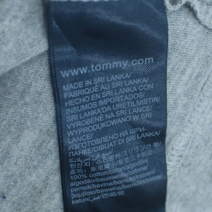 Tommy Hilfiger Men's Grey Crew Neck Logo Cotton T-Shirt Size M