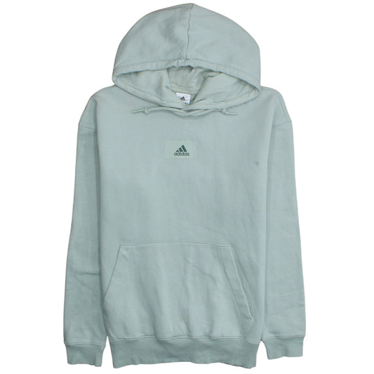 Adidas Women’s Mint Green Pullover Hoodie Size S Logo Cotton Blend