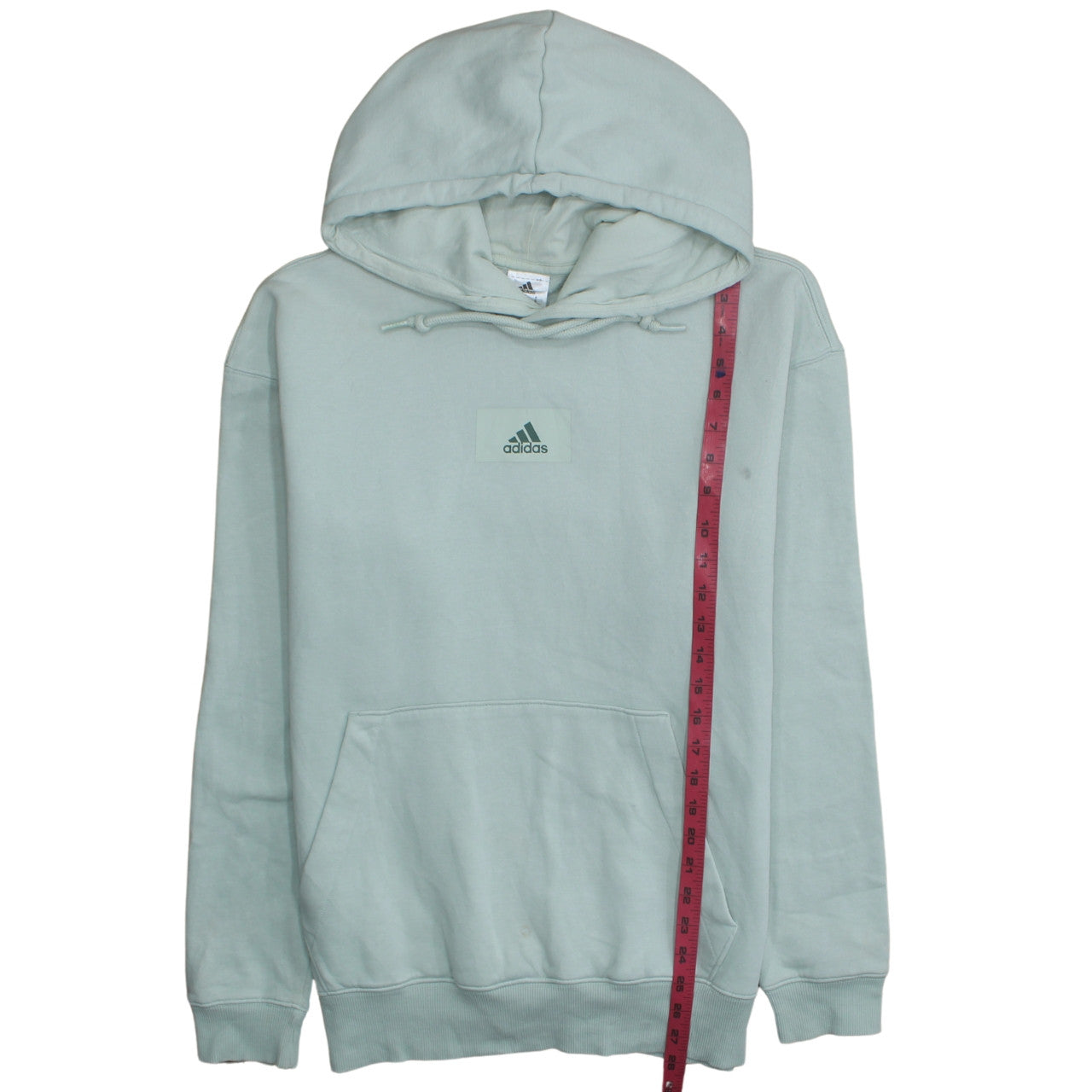 Adidas Women’s Mint Green Pullover Hoodie Size S Logo Cotton Blend