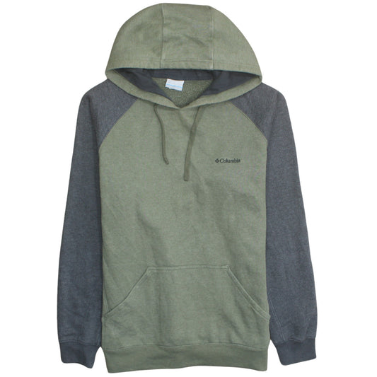 Columbia Men’s Green Pullover Hoodie M Outdoor Fleece Sweatshirt