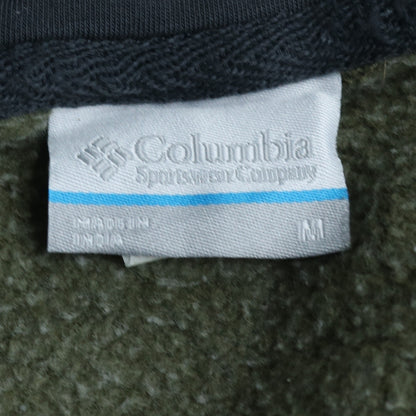 Columbia Men’s Green Pullover Hoodie M Outdoor Fleece Sweatshirt