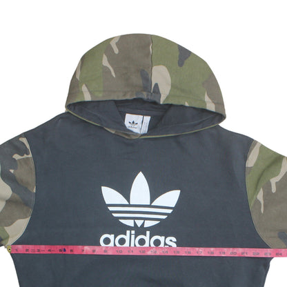 Adidas Men's Green Camouflage XL Pullover Hoodie
