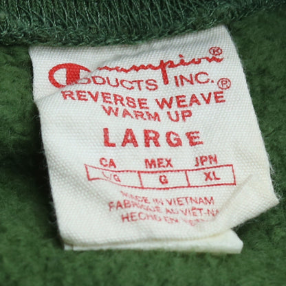 Champion Men's Green Reverse Weave Crew Neck Sweatshirt Size L