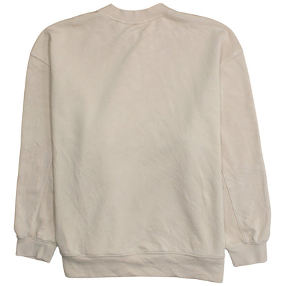 Adidas Women Beige Crew Neck Pullover Sweatshirt UK 14
