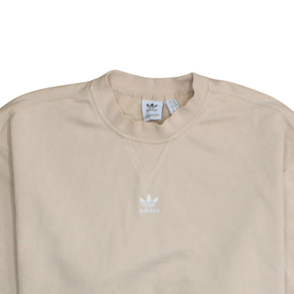 Adidas Women Beige Crew Neck Pullover Sweatshirt UK 14