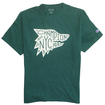Champion Men's Green NYC 1919 Graphic Cotton T-Shirt XL