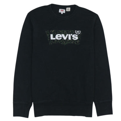 Levi's Men's Black Graphic Logo Pullover Sweatshirt Size S