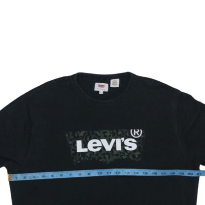 Levi's Men's Black Graphic Logo Pullover Sweatshirt Size S