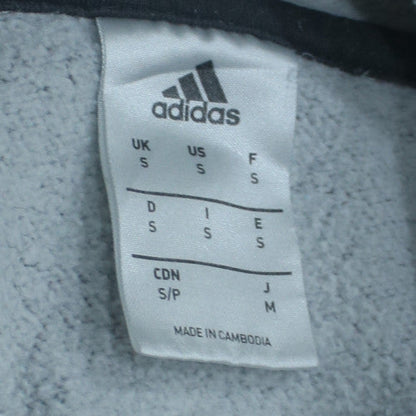 Adidas Men's Grey Pullover Hoodie Small Regular Fit Fleece
