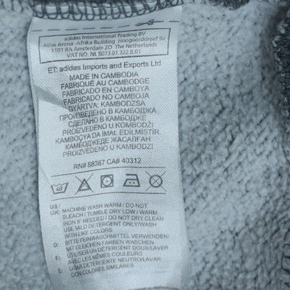 Adidas Men's Grey Pullover Hoodie Small Regular Fit Fleece