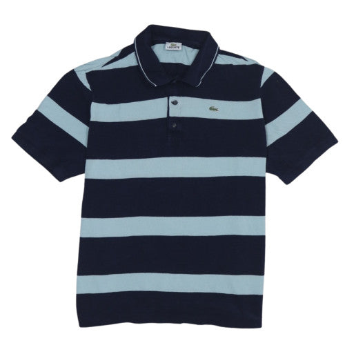 Lacoste Men's Blue Striped Cotton Polo Shirt 3XL Regular Fit