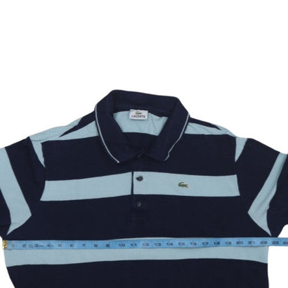 Lacoste Men's Blue Striped Cotton Polo Shirt 3XL Regular Fit