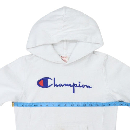 Champion Women's White Small Pullover Hoodie with Logo