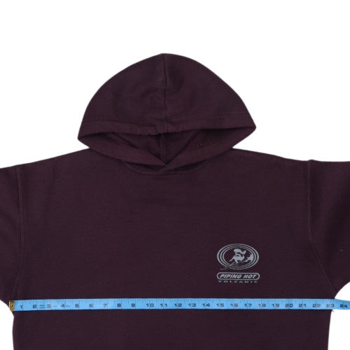 Piping Hot Women's Purple Pullover Hoodie Size 16 Graphic Print