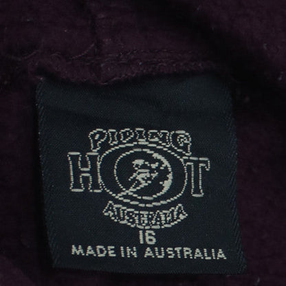 Piping Hot Women's Purple Pullover Hoodie Size 16 Graphic Print