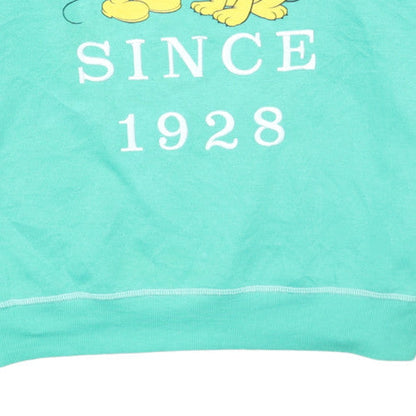 Primark Disney Women's Green Mickey & Pluto Crew Neck Sweatshirt Size M 12/14
