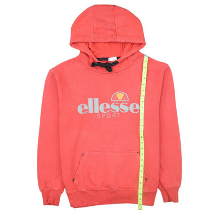 Ellesse Womens Red Pullover Hoodie UK 14 Cotton Blend Casual