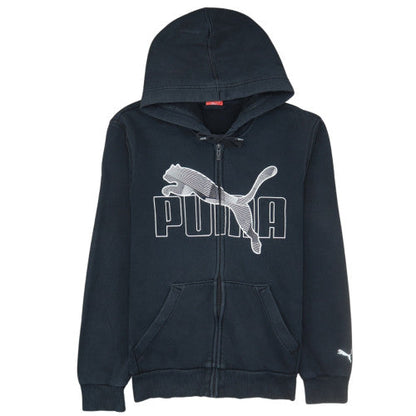 Puma Mens Black Full Zip Hoodie Size S Hooded Fleece Sweatshirt