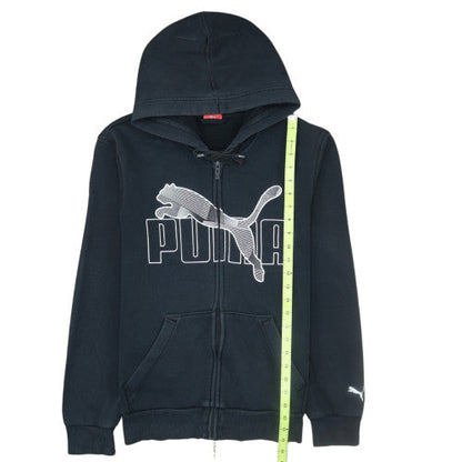 Puma Mens Black Full Zip Hoodie Size S Hooded Fleece Sweatshirt