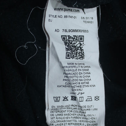 Puma Men’s Black Crew Neck Sweatshirt M Regular Fit Logo Pullover