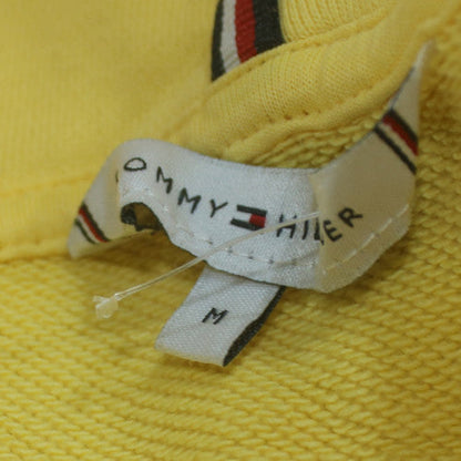 Tommy Hilfiger Womens Yellow Pullover Hoodie M Cotton Logo Casual