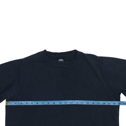 Dickies Men's Blue Crew Neck Cotton Pullover Sweatshirt Medium