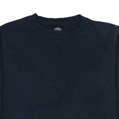 Dickies Men's Blue Crew Neck Cotton Pullover Sweatshirt Medium