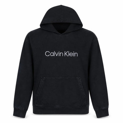 Calvin Klein Womens Black Relaxed Fit Cotton Pullover Hoodie XS