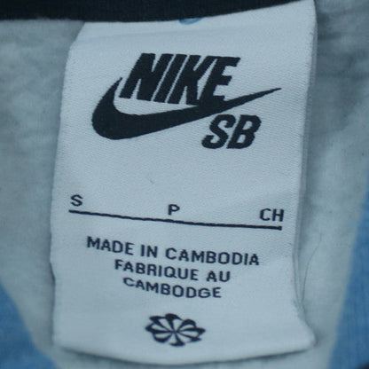 Nike SB Women's Blue Pullover Hoodie Small Relaxed Fit Cotton Blend