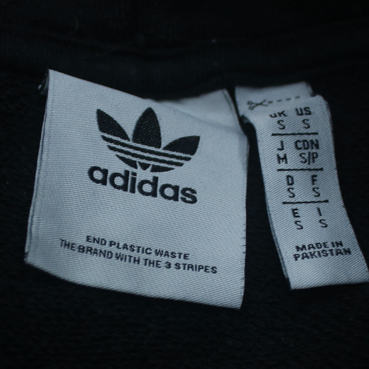 Adidas Womens Black Small Pullover Hoodie with Logo Print