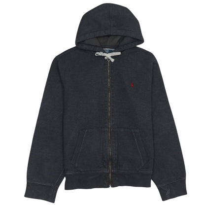 Polo Ralph Lauren Women's Black Full Zip Hoodie Size M Cotton Blend