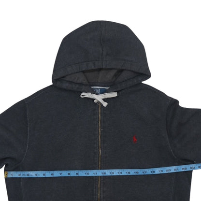 Polo Ralph Lauren Women's Black Full Zip Hoodie Size M Cotton Blend
