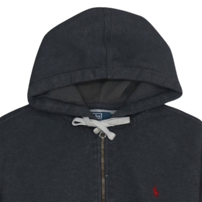 Polo Ralph Lauren Women's Black Full Zip Hoodie Size M Cotton Blend