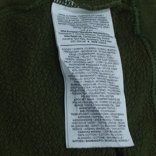 Nike Mens Green 1/4 Zip Fleece Sweatshirt XXL Regular Fit