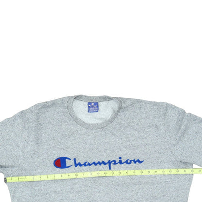 Champion Men's Grey XL Crew Neck Logo Sweatshirt