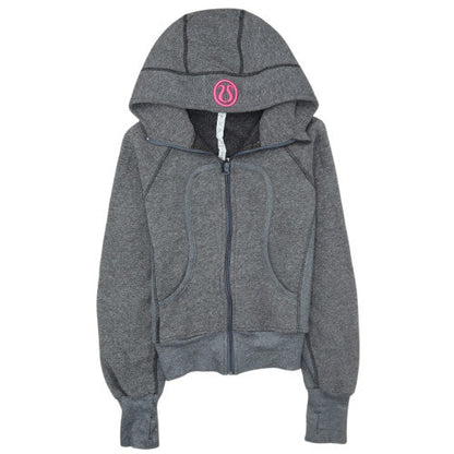 Lululemon Women’s Grey Full Zip Hoodie Size M Nylon Blend Activewear