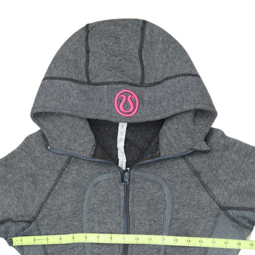 Lululemon Women’s Grey Full Zip Hoodie Size M Nylon Blend Activewear