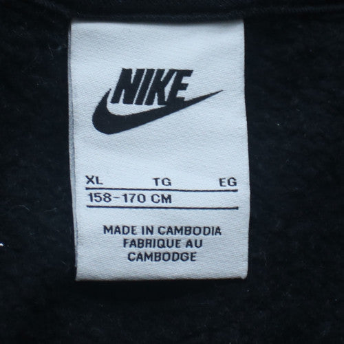 Nike Boys Black Full Zip Hoodie XL 158-170cm - Hooded Sweatshirt