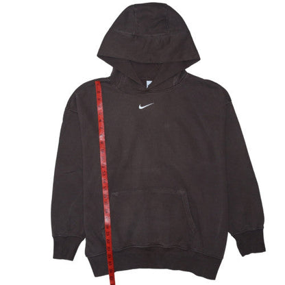 Nike Men's Brown Pullover Hoodie L Fleece Regular Fit Logo Sportswear