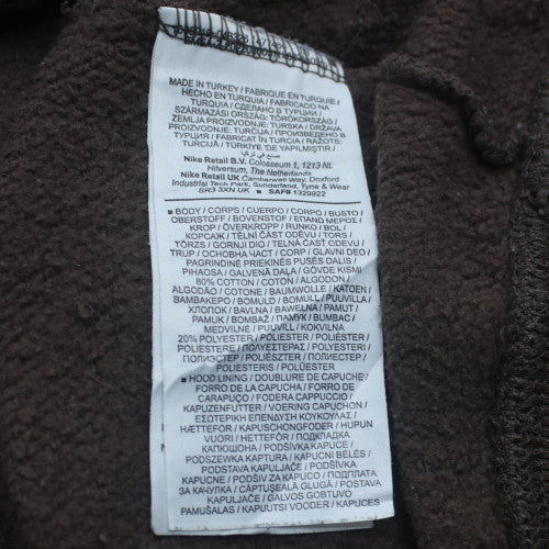Nike Men's Brown Pullover Hoodie L Fleece Regular Fit Logo Sportswear