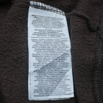 Nike Men's Brown Pullover Hoodie L Fleece Regular Fit Logo Sportswear