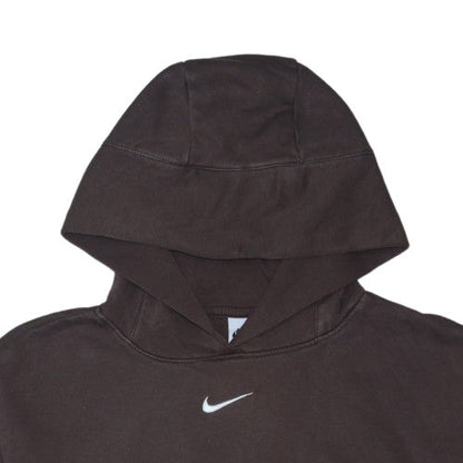 Nike Men's Brown Pullover Hoodie L Fleece Regular Fit Logo Sportswear