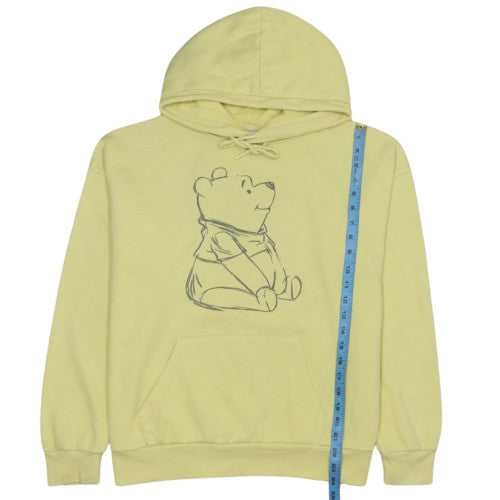 Disney Primark Women Yellow Winnie the Pooh Pullover Hoodie Size M 12/14